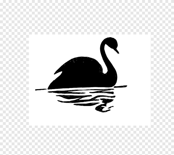 Лебедь трафарет