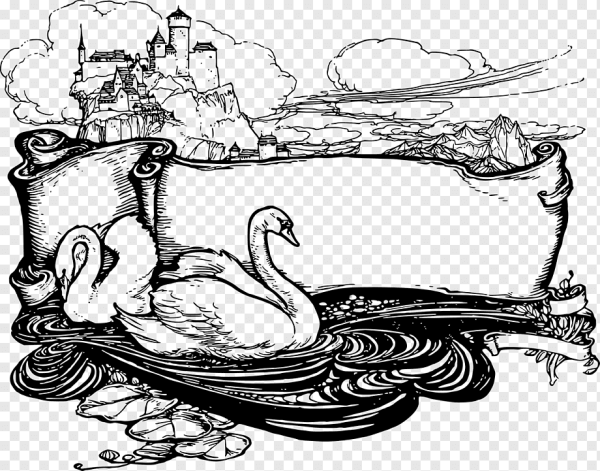 Лебедь Графика