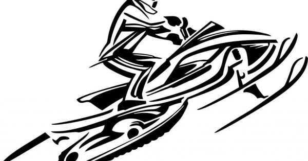 Трафарет снегохода