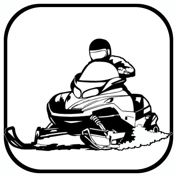 Трафарет снегохода