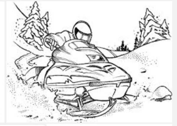 Раскраски для мальчиков снегоходы