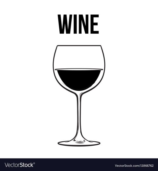 Эскиз тату бокал с вином