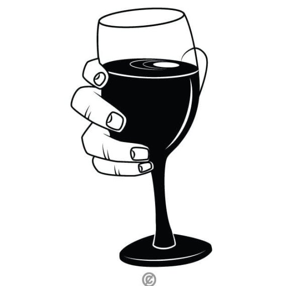 Бокал вина вектор
