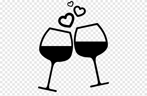 Бокалы черно белые