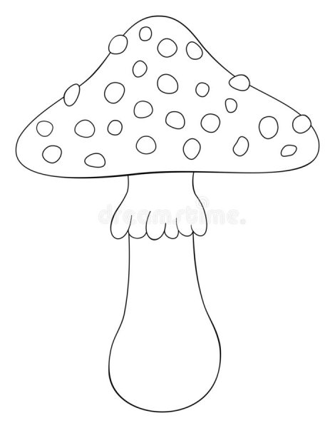 Трафарет мухомора для рисования