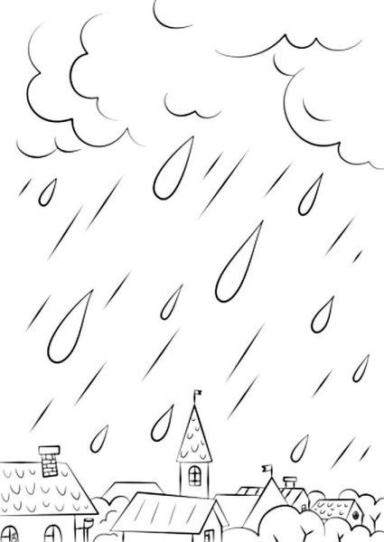 Раскраска дождик