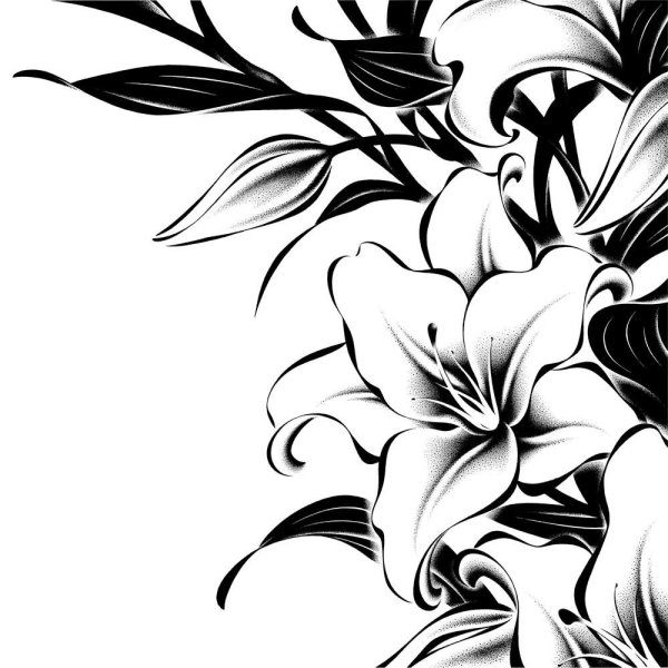 Узор лилии
