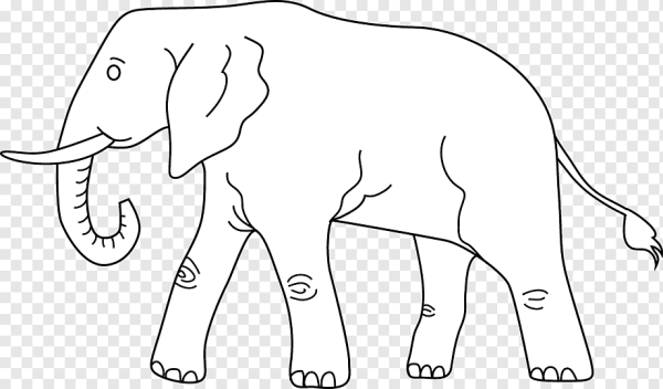 Контур слона сбоку