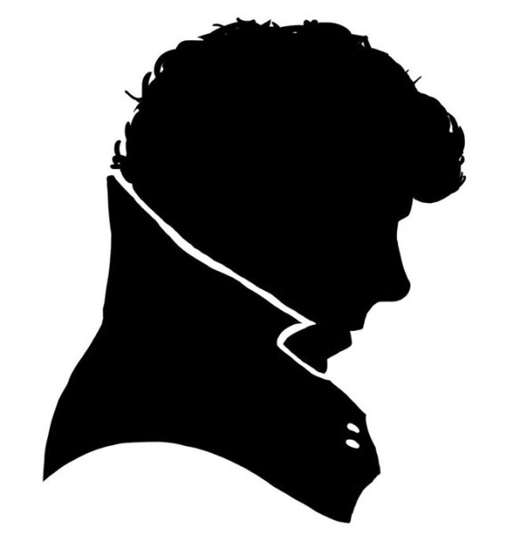 Силуэт Шерлока Холмса Бенедикт Камбербэтч