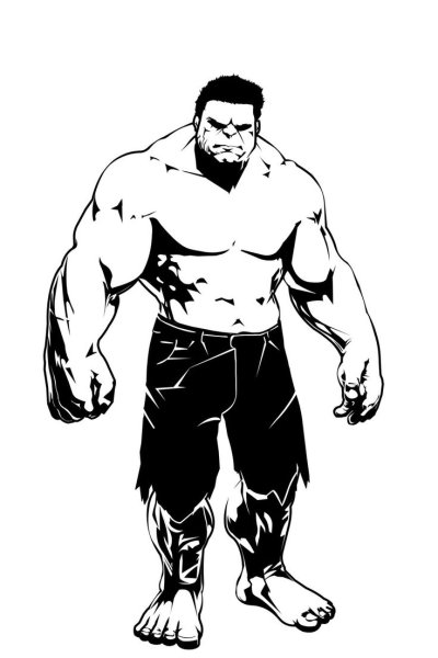 Халк черно белый