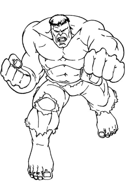 Раскраска Марвел Халк