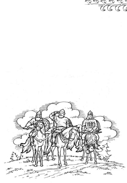 Три богатыря Васнецова раскраска