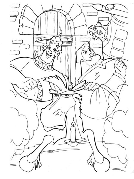 Раскраска а4 три богатыря Шамаханская царица
