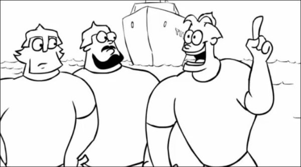 Три богатыря черно белый