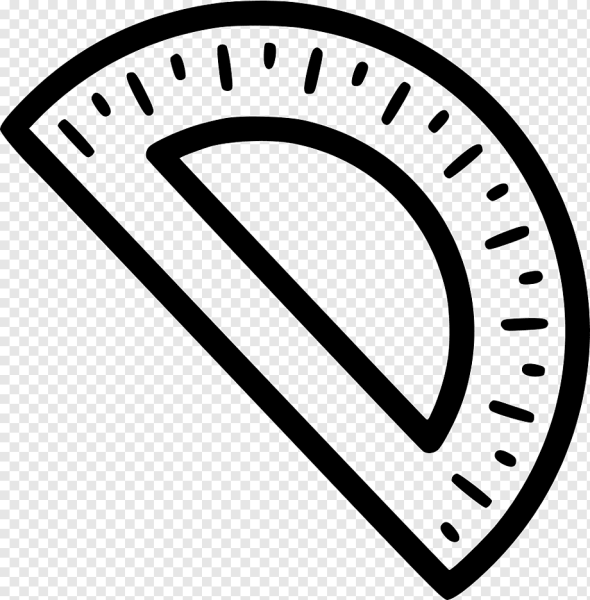 Транспортир линейка вектор