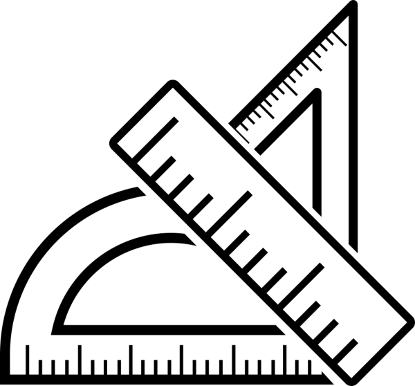Линейка транспортир карандаши