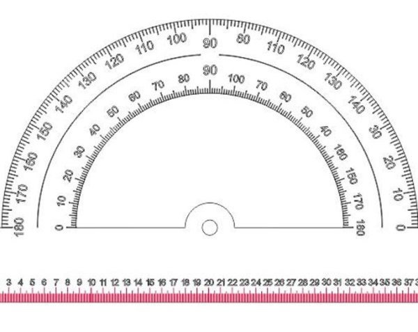 Транспортир шаблон для печати