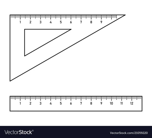 Линейка трафарет треугольники