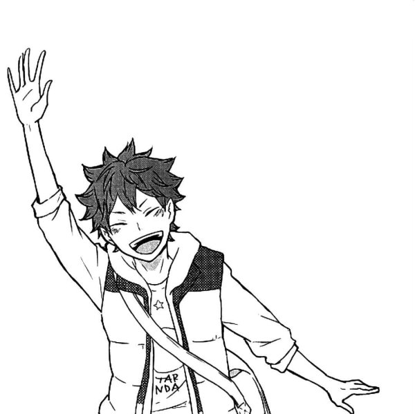 Хината шоё черно белый