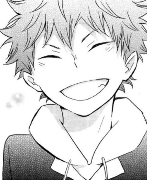 Хината шоё чёрно белый