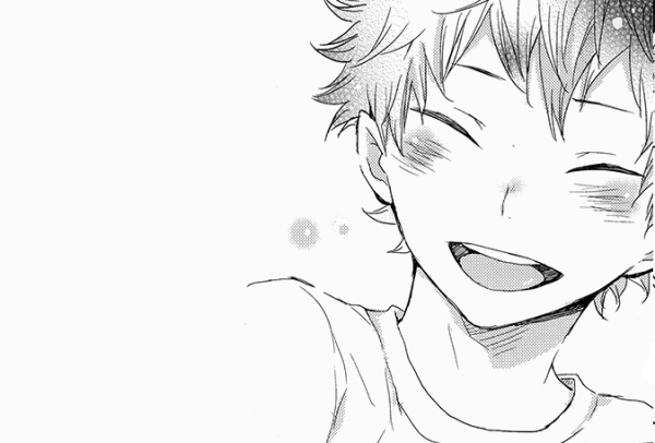 Аниме волейбол Хината черно белый