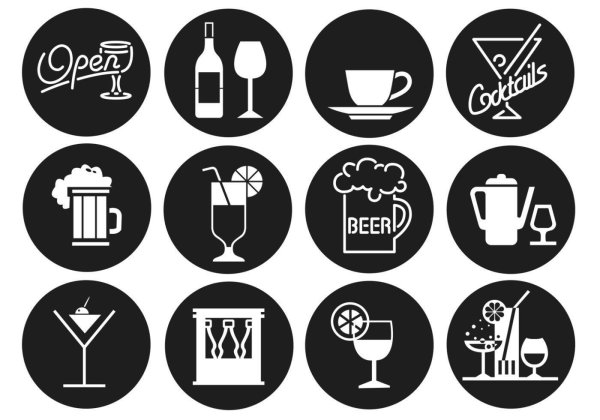 Коктейли на меловой доске