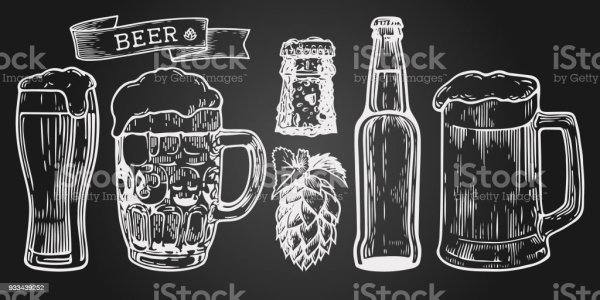 Силуэты бутылок алкоголя