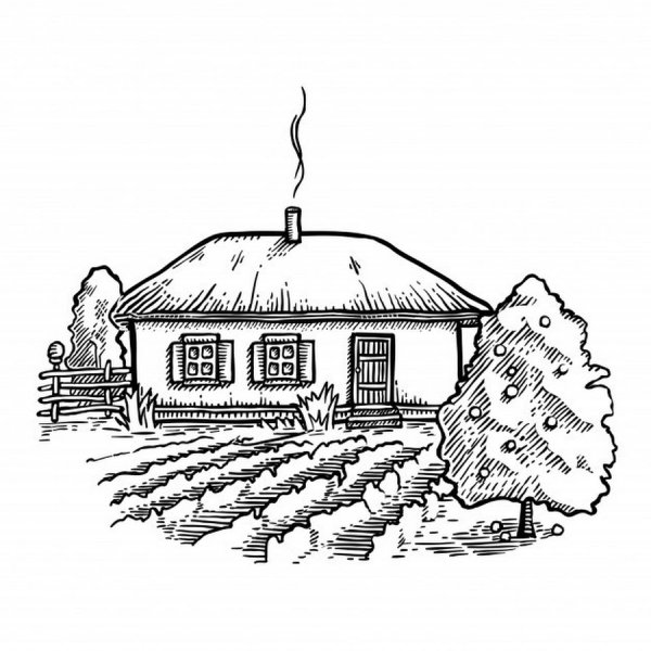 Раскраска Кубанская хата