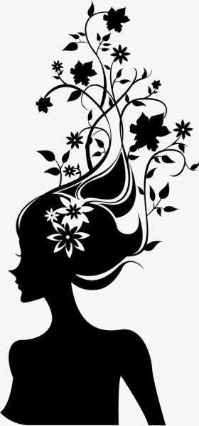 Черно белые силуэты