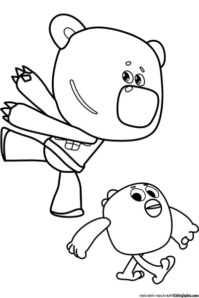 Раскраски Мимимишки тучка и Кеша