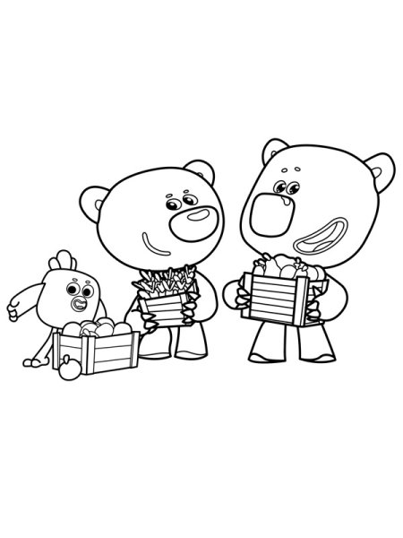 Мимимишки раскраска Кеша и Цыпа