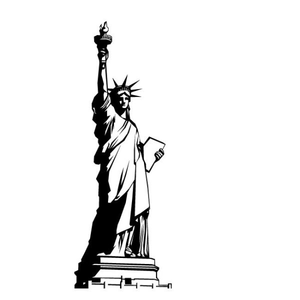 Статуя свободы Нью-Йорк силуэт