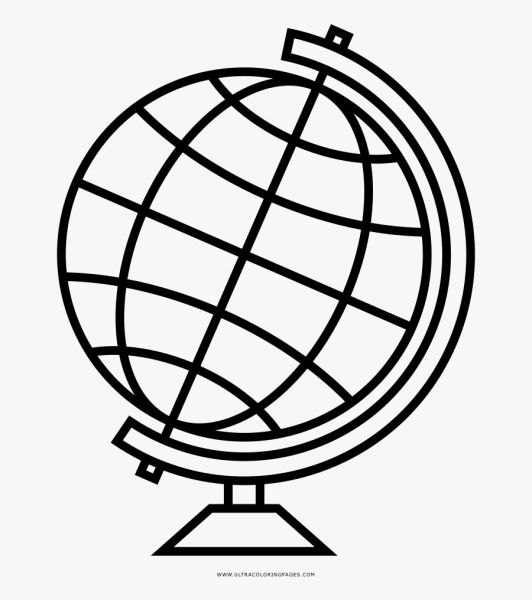 Глобус раскраска