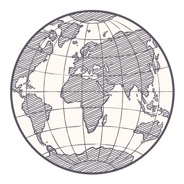 Глобус рисунок
