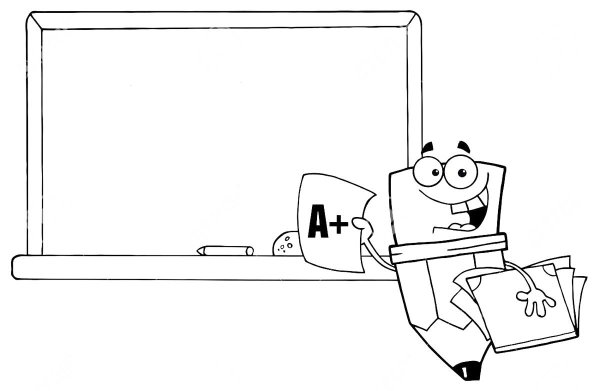 Школьная доска раскраска