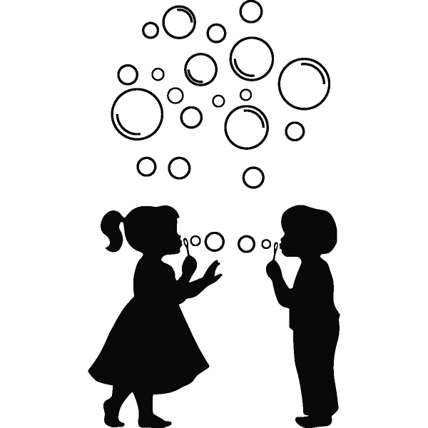 Силуэт мальчика и девочки