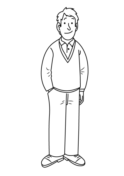 Раскраска мама и папа