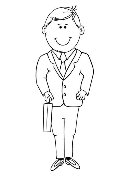 Папа раскраска для детей