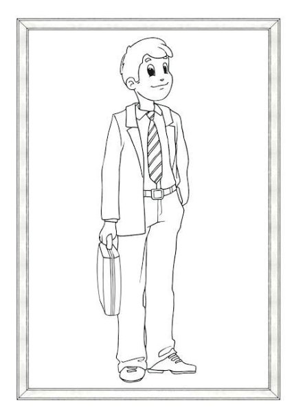 Трафарет папы для детей