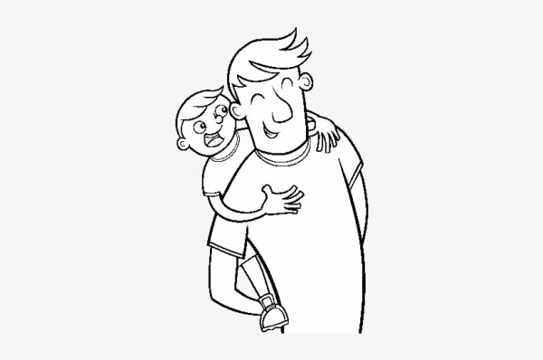 Папа раскраска для детей