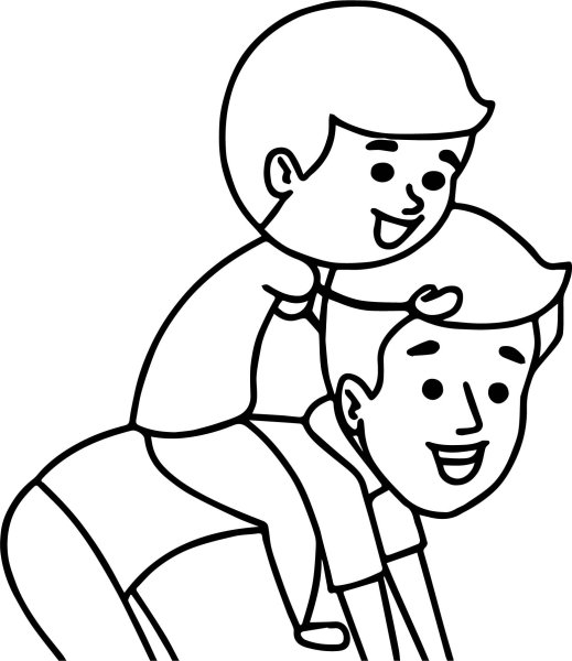 Раскраска мама и папа
