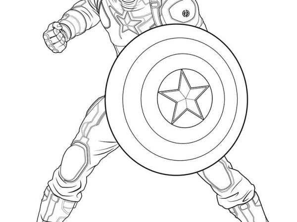 Щит капитана Америки раскраска