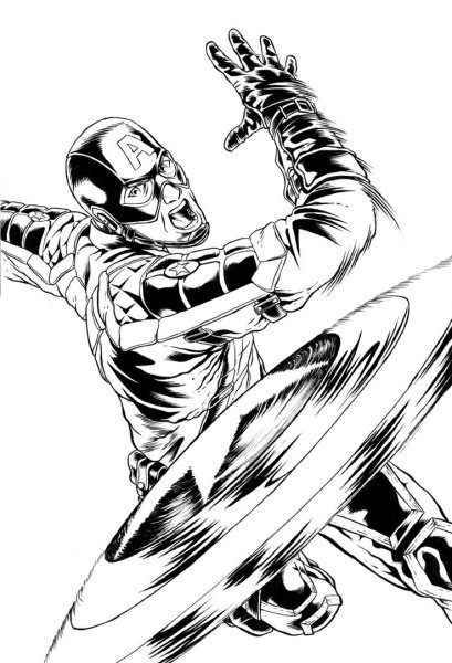 Раскраски Капитан Америка Мстители финал