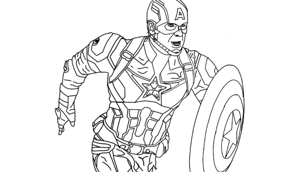 Капитан Америка чб