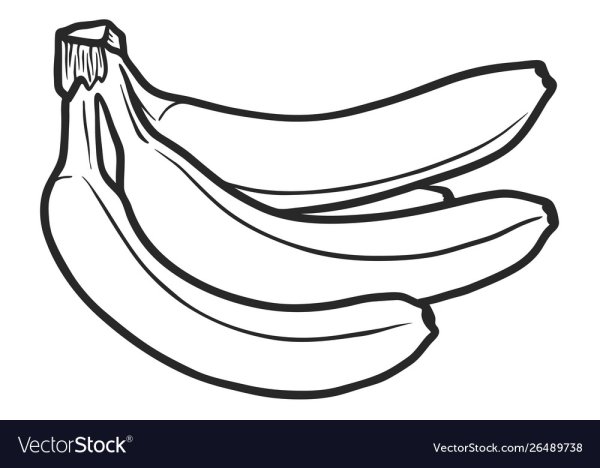 Банан раскраска
