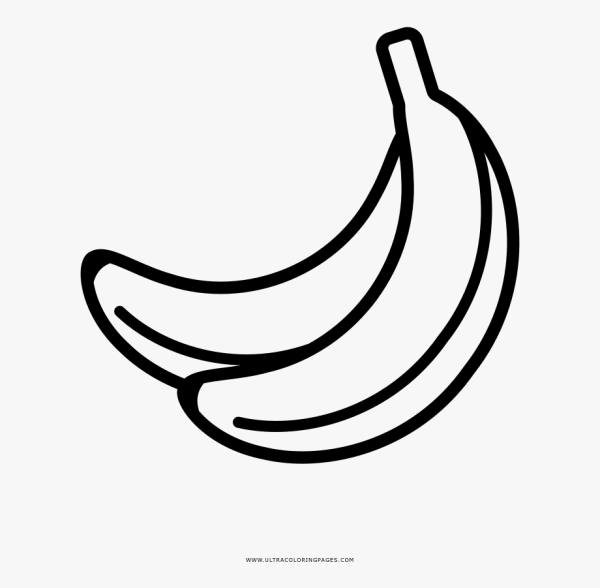 Банан раскраска