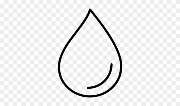 Контур капельки воды