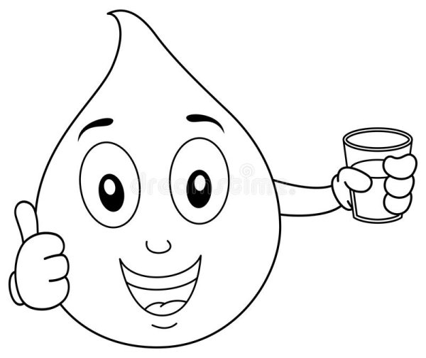 Капелька раскраска для детей