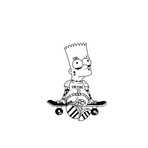 Бард симсон черно белый