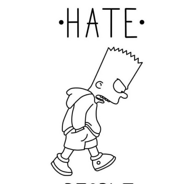 Барт симпсон тату эскизы